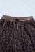 Brown V Neck Collar Leopard Printed 2pcs Short Set Dear lover