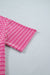 Rose Stripe Raised Rib Loose Tee Drawstring Elastic Waist 2pcs Short Set Dear lover
