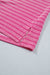 Rose Stripe Raised Rib Loose Tee Drawstring Elastic Waist 2pcs Short Set Dear lover