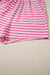 Pink Stripe Cap Sleeve Tee Elastic Waist Shorts 2pcs Outfit Dear lover