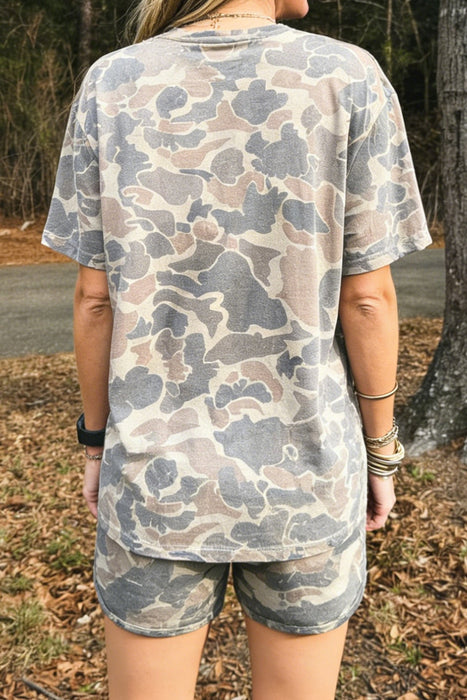 Multicolour Camouflage Short Set Dear lover