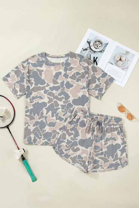Multicolour Camouflage Short Set Dear lover