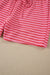 Rose Stripe Side Split Knit Tee Drawstring Shorts Set Dear lover