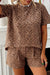 Brown Leopard Casual Tee and Shorts 2pcs Outfit Dear lover