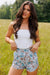 Camo Print High Waist Athleisure Shorts – Shirred Elastic Waist Dear lover