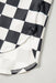 Black Checkered Print High Waist Casual Shorts Dear lover