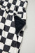Black Checkered Print High Waist Casual Shorts Dear lover