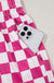 Rose Checkered Print High Waist Casual Shorts Dear lover
