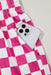 Rose Checkered Print High Waist Casual Shorts Dear lover