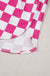 Rose Checkered Print High Waist Casual Shorts Dear lover