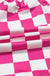 Rose Checkered Print High Waist Casual Shorts Dear lover