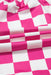 Rose Checkered Print High Waist Casual Shorts Dear lover