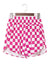 Rose Checkered Print High Waist Casual Shorts Dear lover