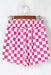Rose Checkered Print High Waist Casual Shorts Dear lover