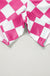 Rose Checkered Print High Waist Casual Shorts Dear lover