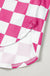 Rose Checkered Print High Waist Casual Shorts Dear lover