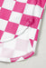 Rose Checkered Print High Waist Casual Shorts Dear lover