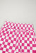 Rose Checkered Print High Waist Casual Shorts Dear lover