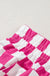 Rose Checkered Print High Waist Casual Shorts Dear lover