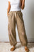 Khaki leopard star patch jogger pants view 1