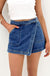 Ashleigh Blue Faux Wrapped Mini Denim Skort Dear lover
