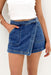 Ashleigh Blue Faux Wrapped Mini Denim Skort Dear lover