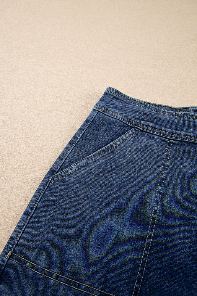 Ashleigh Blue Faux Wrapped Mini Denim Skort Dear lover