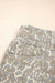 Khaki Raw Edge Leopard Print Denim Shorts Dear lover