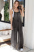 Dark Grey Light Wash Frayed Exposed Seam Wide Leg Denim Overall Dear lover