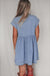 Beau Blue Cap Sleeve Denim Babydoll Dress Dear lover