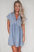 Beau Blue Cap Sleeve Denim Babydoll Dress Dear lover