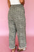 Brown leopard print pull-on jeans view 1