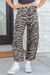 Gray zebra stripe barrel jeans view 21