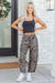 Gray zebra stripe barrel jeans view 27