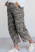 Gray zebra stripe barrel jeans view 3