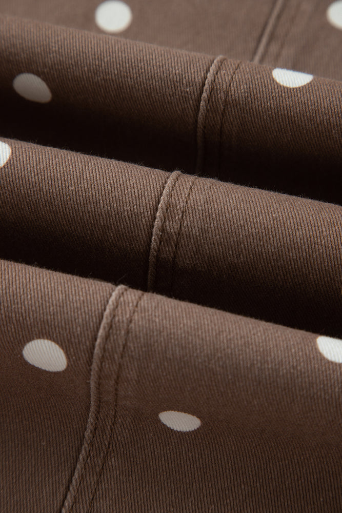 Brown polka dot barrel jeans view 14
