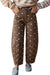 Brown polka dot barrel jeans view 19