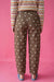 Brown polka dot barrel jeans view 3