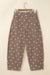 Brown polka dot barrel jeans view 7