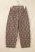 Brown polka dot barrel jeans view 8