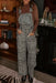 Leopard Denim Overalls Dear lover