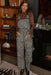 Leopard Denim Overalls Dear lover
