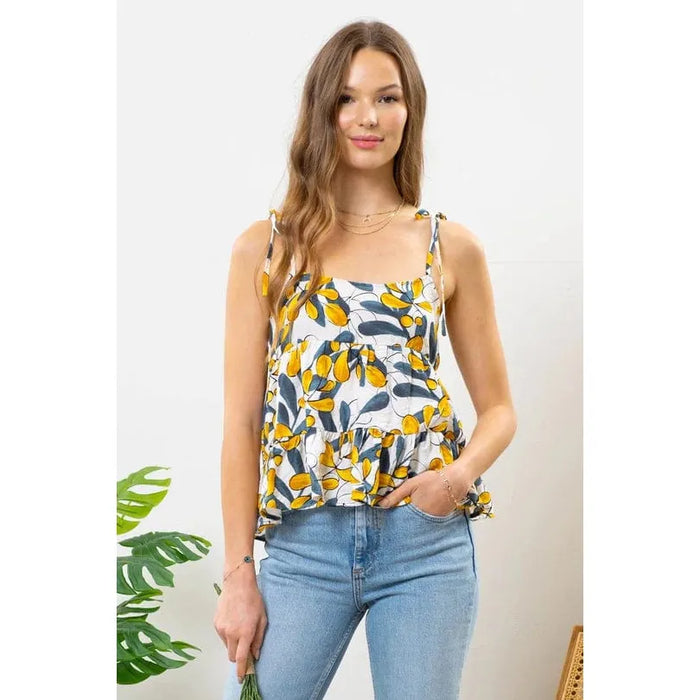 Leaf Babydoll Top Mine
