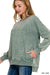 Acid Wash Fleece Hi-Low Hem Pullover by Zenana