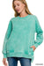Acid Wash Fleece Hi-Low Hem Pullover by Zenana - view 2