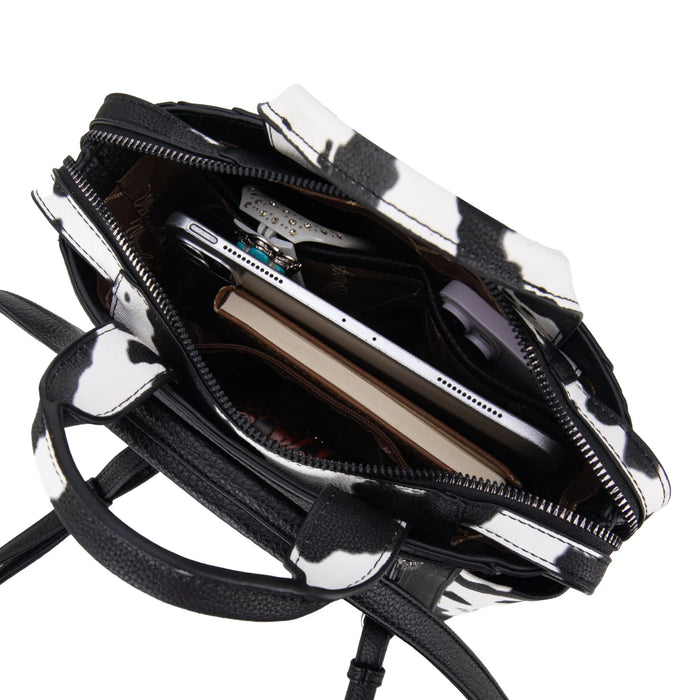 Wrangler Black & White Cow Print Mini Backpack