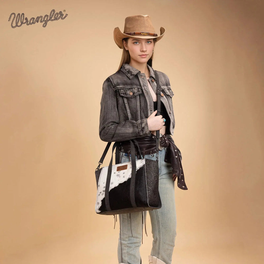 Wrangler Genuine Cowhide Large Tote Montana West