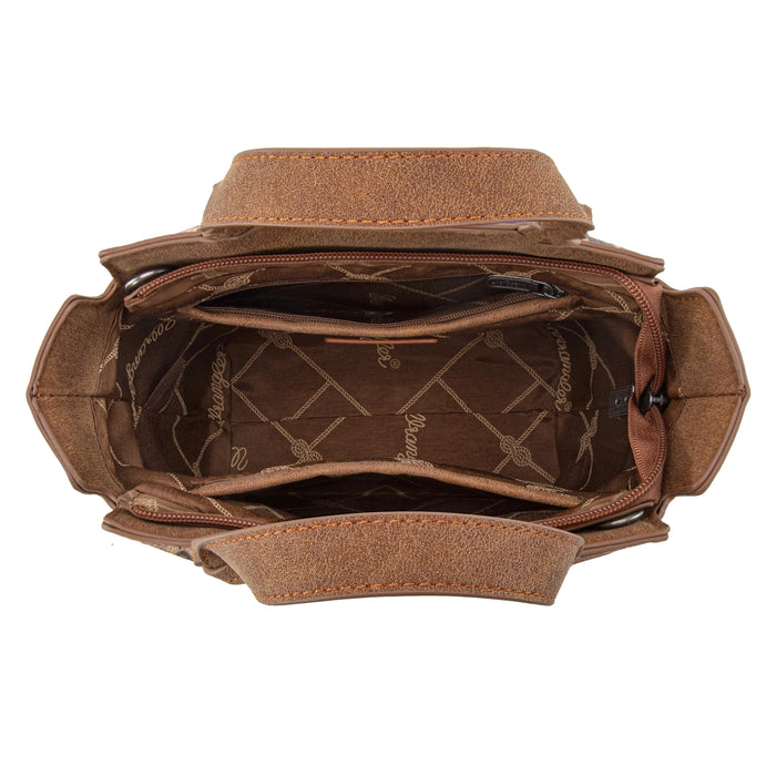 Wrangler Leopard Print Braided Handle Tote Bag Montana West