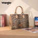 Wrangler Leopard Print Wide Large Tote Montana West