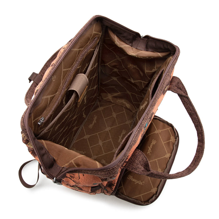 Wrangler Vintage Retro Cowboy Cool Print Backpack